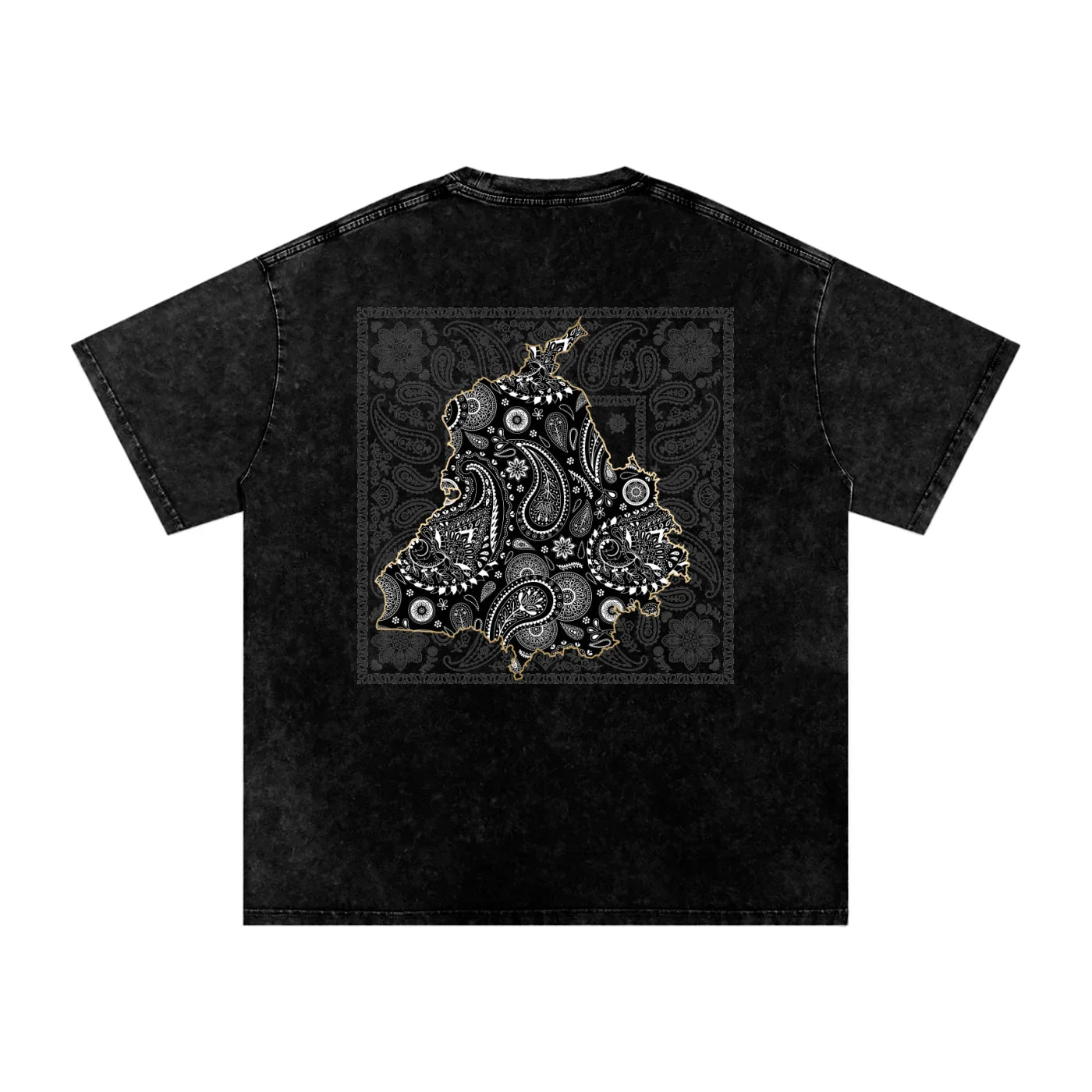 T-shirt oversize en coton délavé à motif cachemire Panjab X Bandana