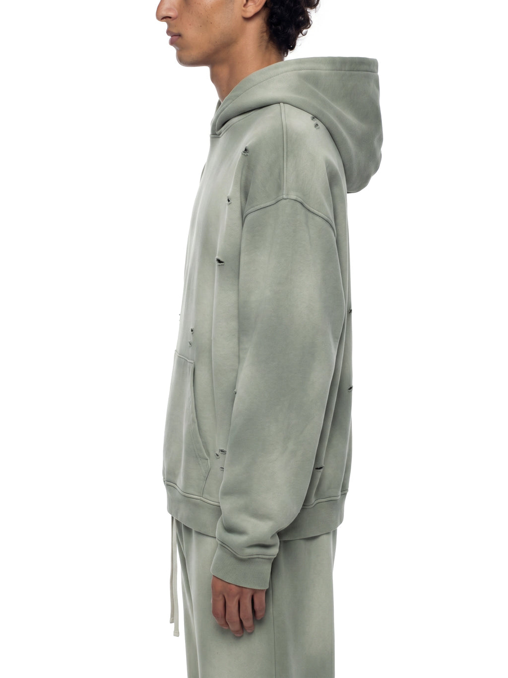 RISENRETRO X Unisex Sunfade Frayed Fleece tracksuit