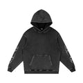 Sweat à capuche ample en coton délavé Liquid Metal Star Snow