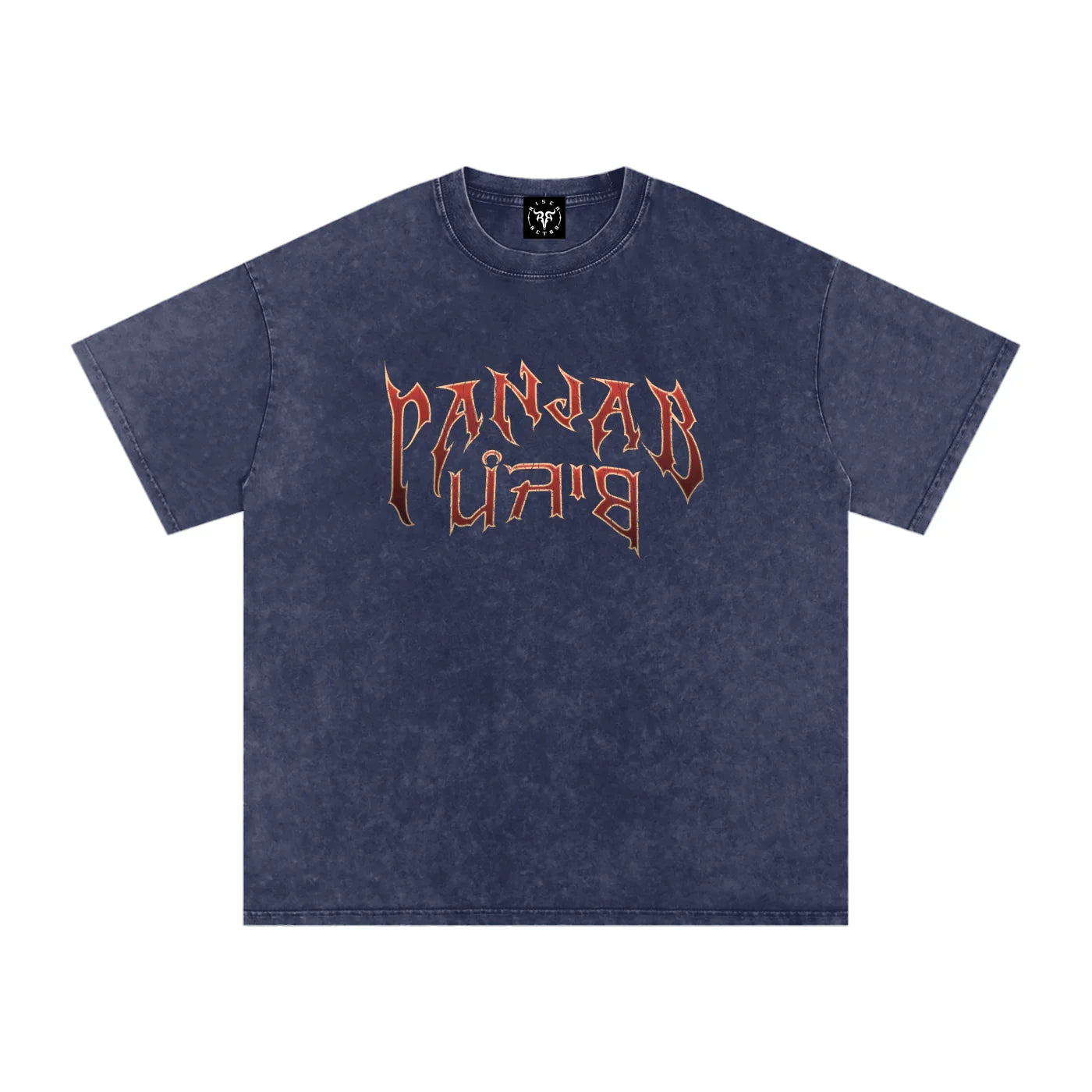 Panjab Bloodline X Risen Retro Snow Washed Oversized Cotton T-Shirt