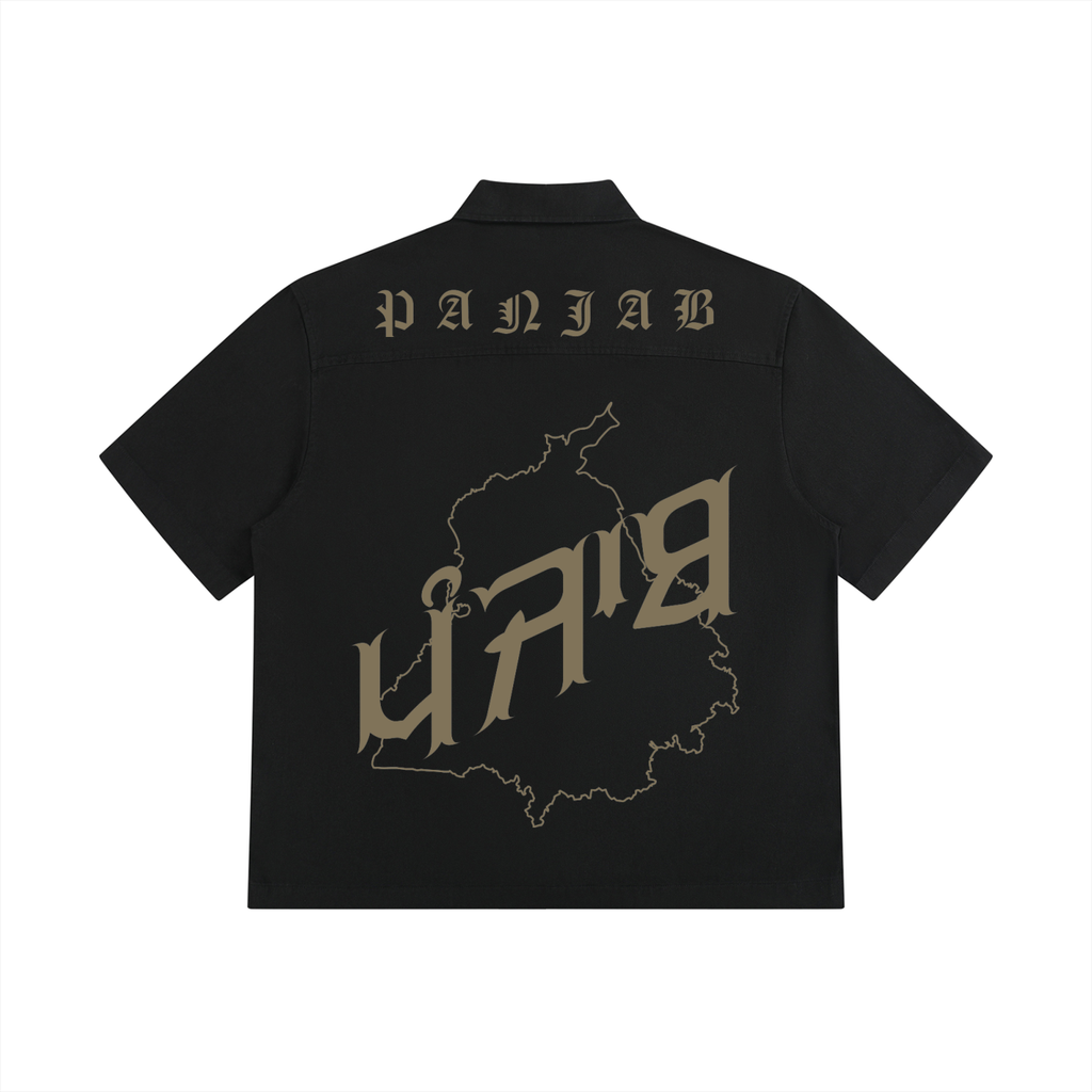 PANJAB COUTURE  X RisenRetro Unisex Boxy Patch Pocket Short Sleeve Shirt