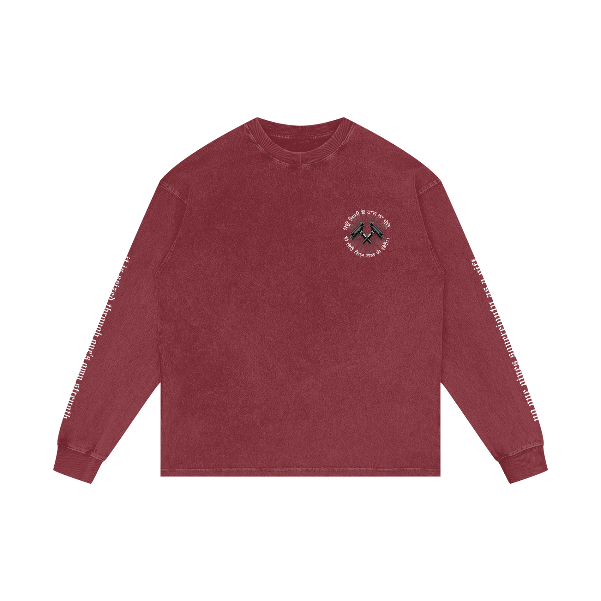 FORCE OF WILL | RISENRETRO | Acid Wash Oversize Long Sleeve T-Shirt