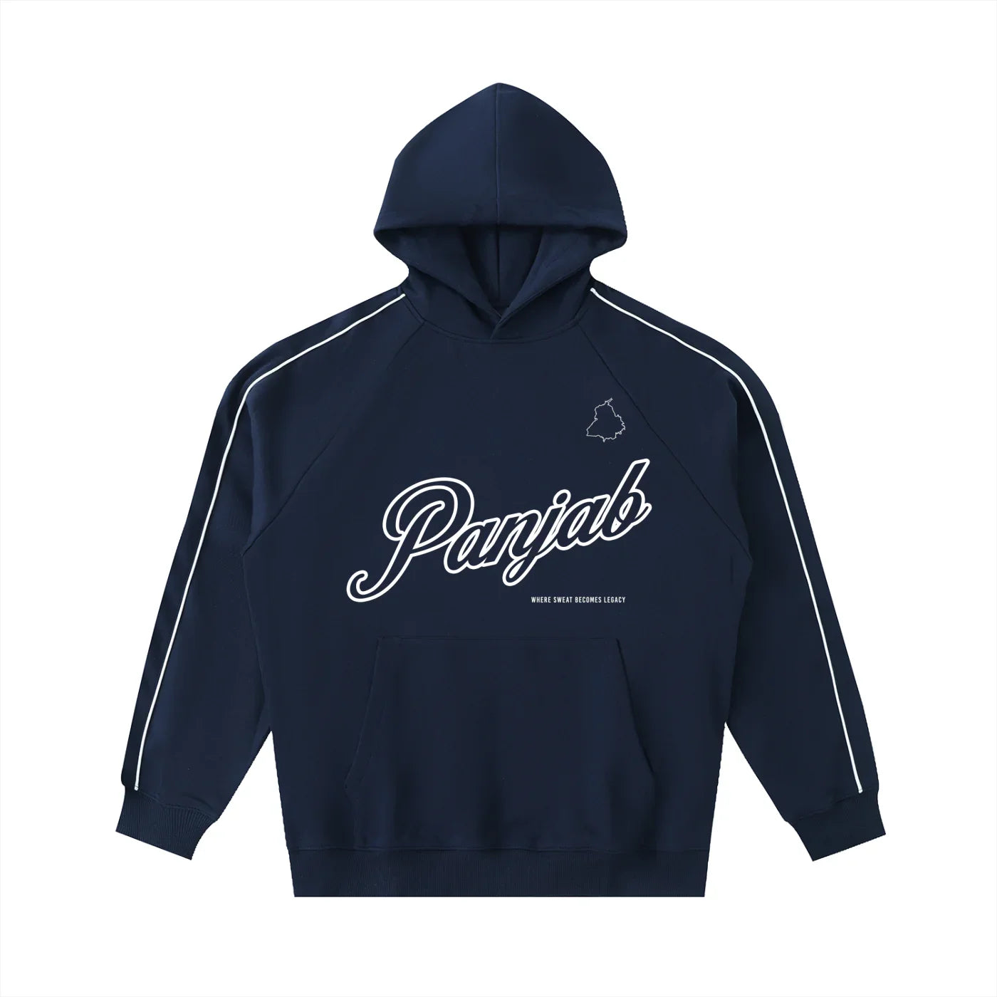 Panjab Legacy X Risen Retro Contrast Piping Raglan Hoodie