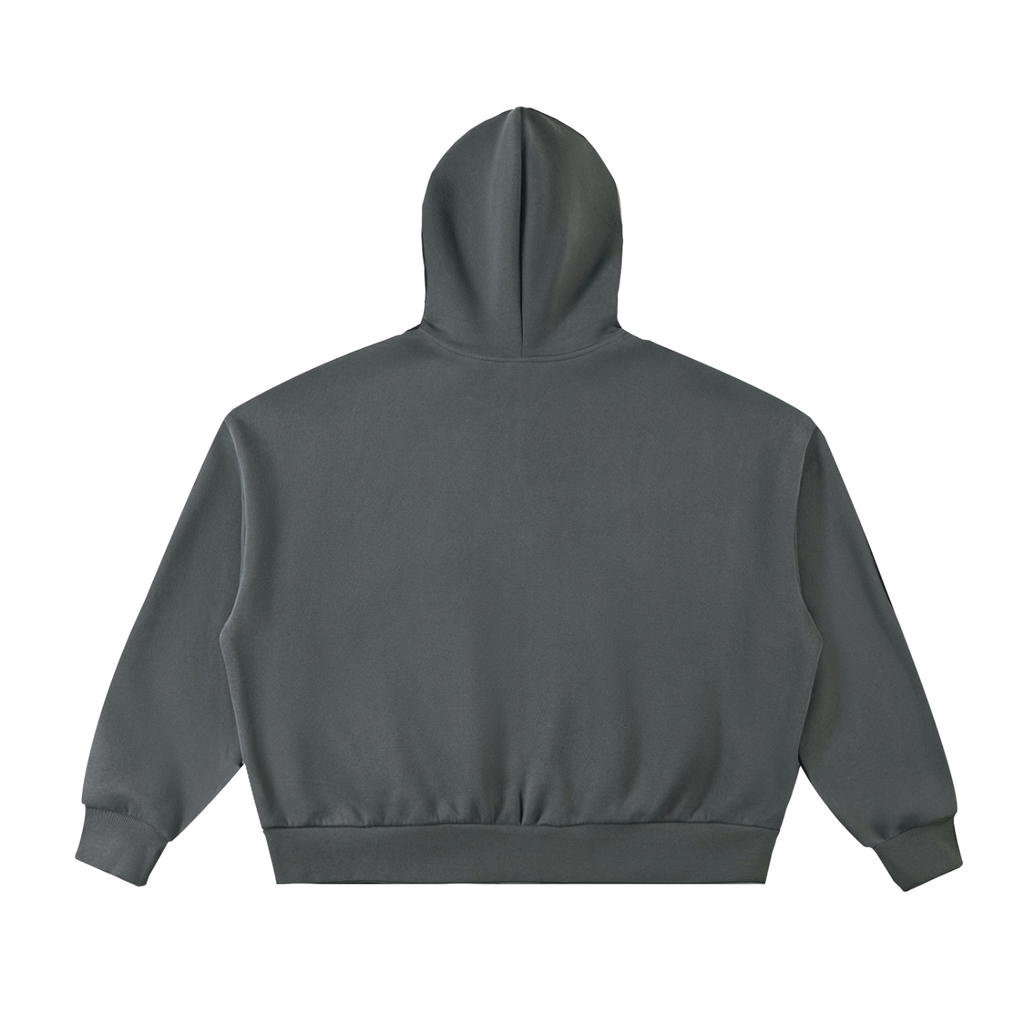 RISENRETRO X Fleeced Full-Zip Boxy Hoodie