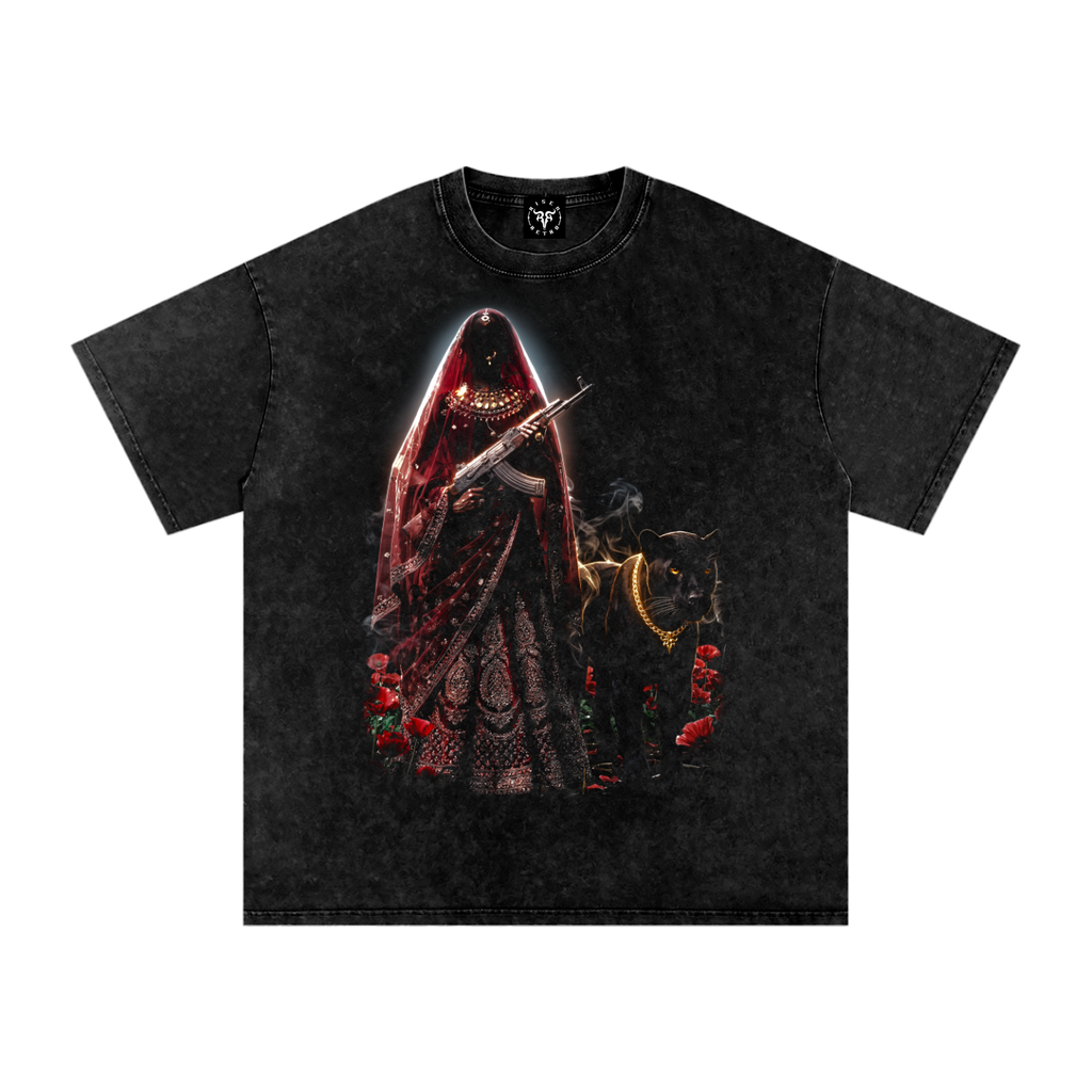 HER WORD IS LAW | Snow Washed Oversized Cotton T-Shirt | RISENRETRO