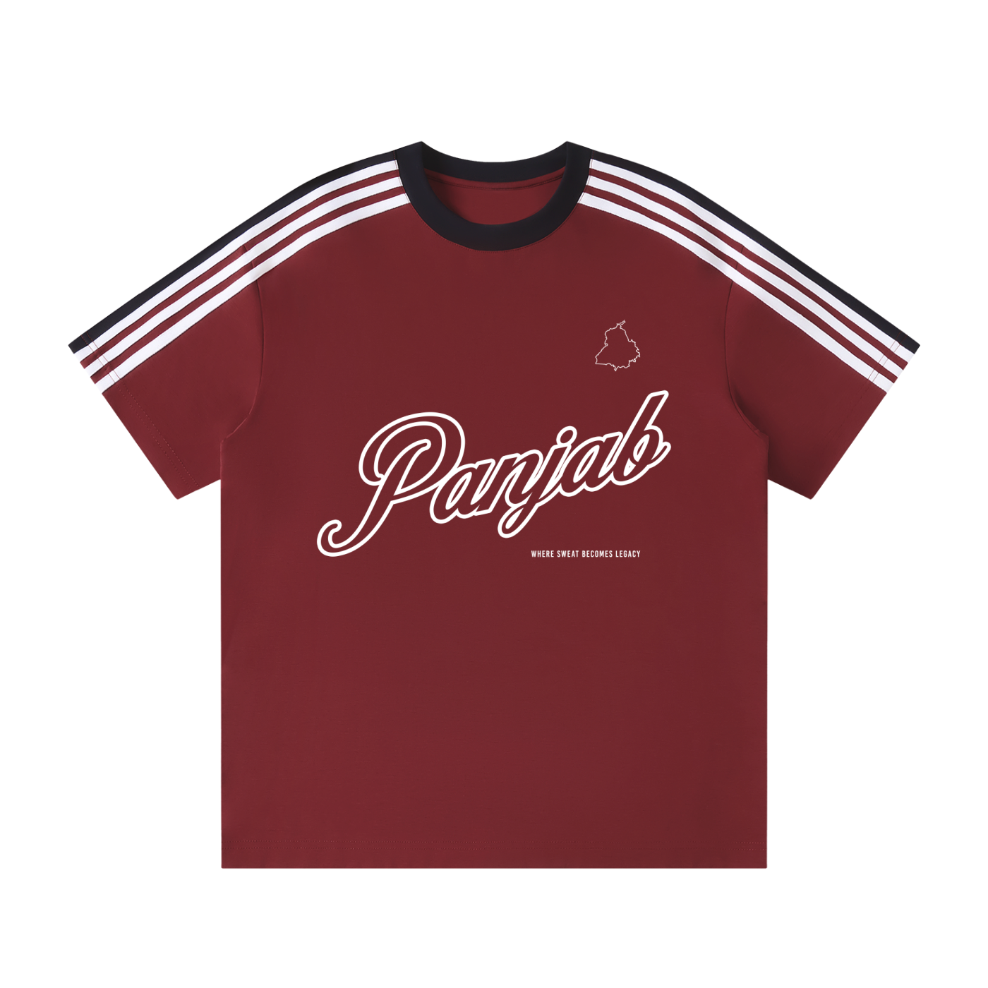 Panjab Legacy  X Risen Retro Unisex Colorblock Striped T-Shirt