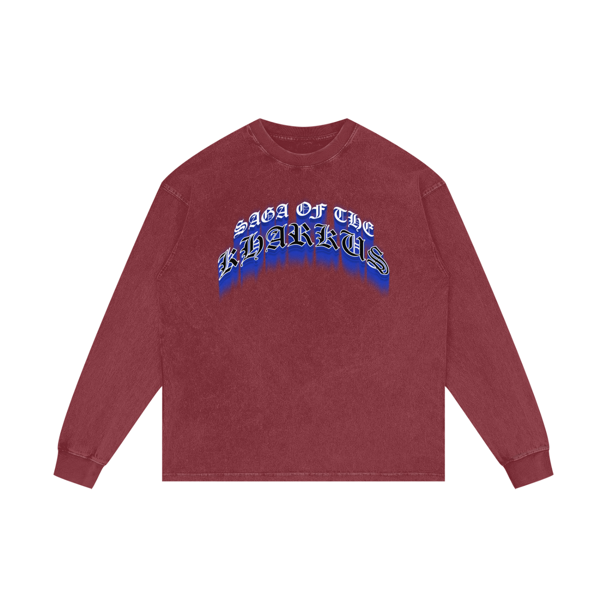 SAGA OF KHARKU'S | RISENRETRO | Acid Wash Oversize Long Sleeve T-Shirt