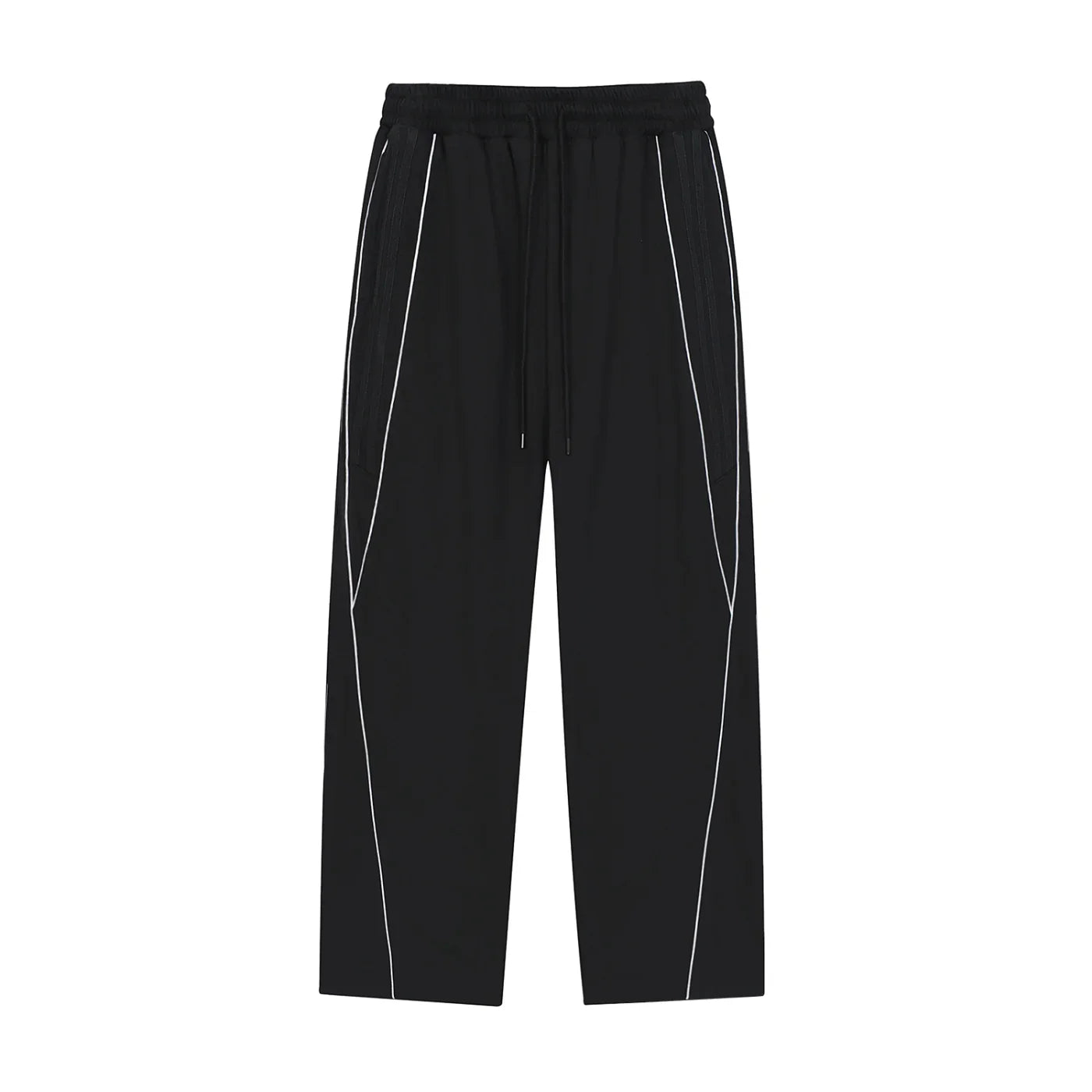 RisenRetro Reflection Striped Straight-Leg Sweatpants