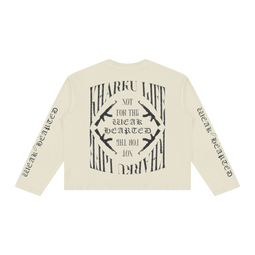 KHARKU LIFE | RISENRETRO | Unisex Vintage Wash Long Sleeve Boxy T-Shirt