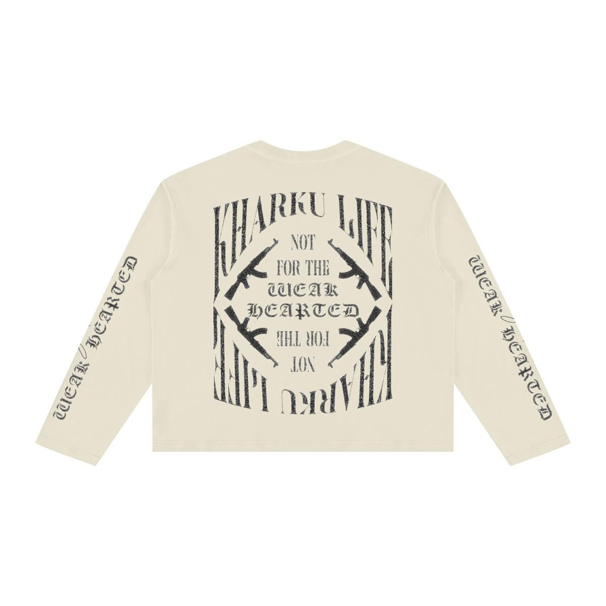 KHARKU LIFE | RISENRETRO | Unisex Vintage Wash Long Sleeve Boxy T-Shirt