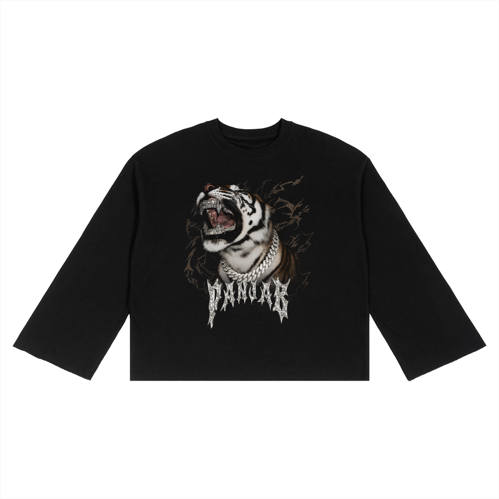 TIGER ROAR V3 x Risen Retro Unisex Waffle Raw Edge T-Shirt
