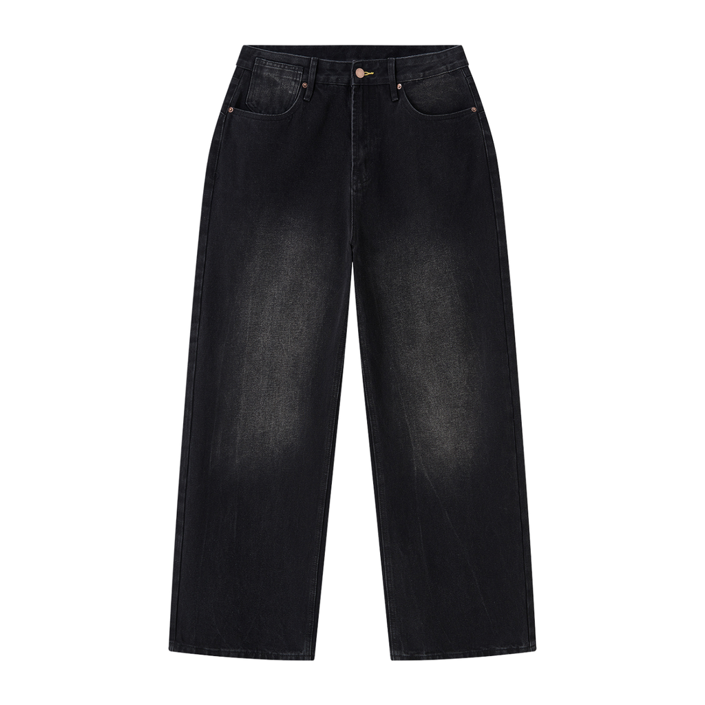 RISENRETRO | Men's Vintage Wash Wide Leg Jeans