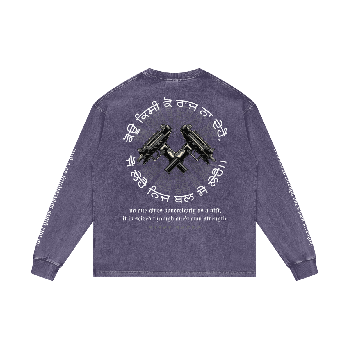 FORCE OF WILL 2 | RISENRETRO | Acid Wash Oversize Long Sleeve T-Shirt