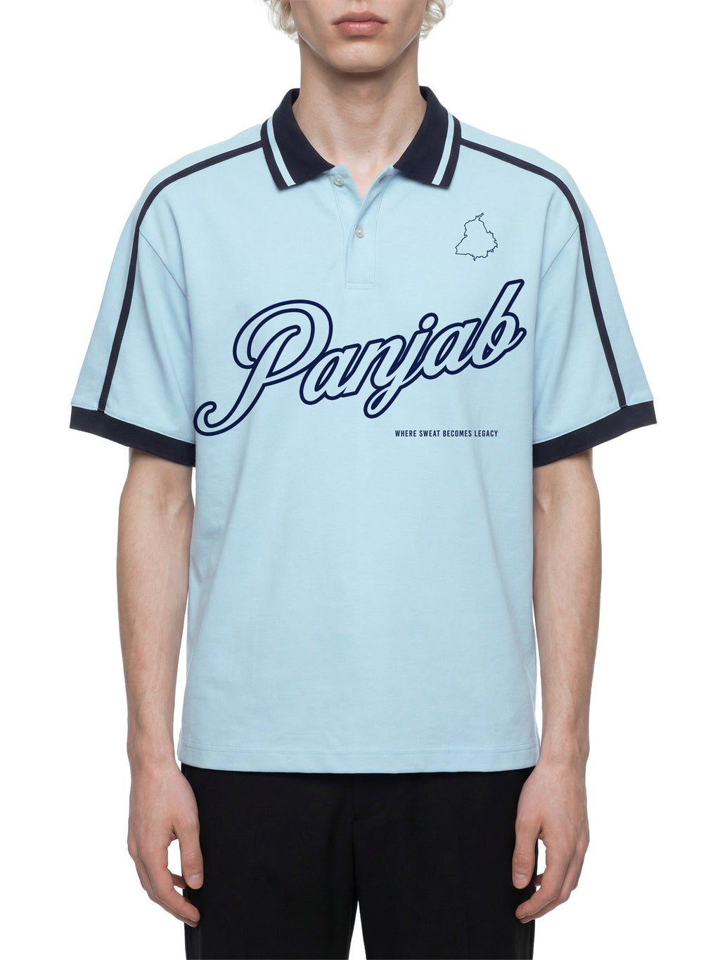 PANJAB LEGACY x RisenRetro Unisex Contrast Piping Polo Shirt