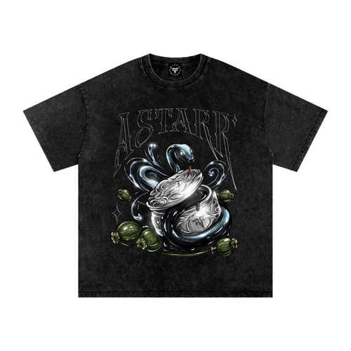 ASTARR x RISEN RETRO Snow Washed Oversized Cotton T-Shirt