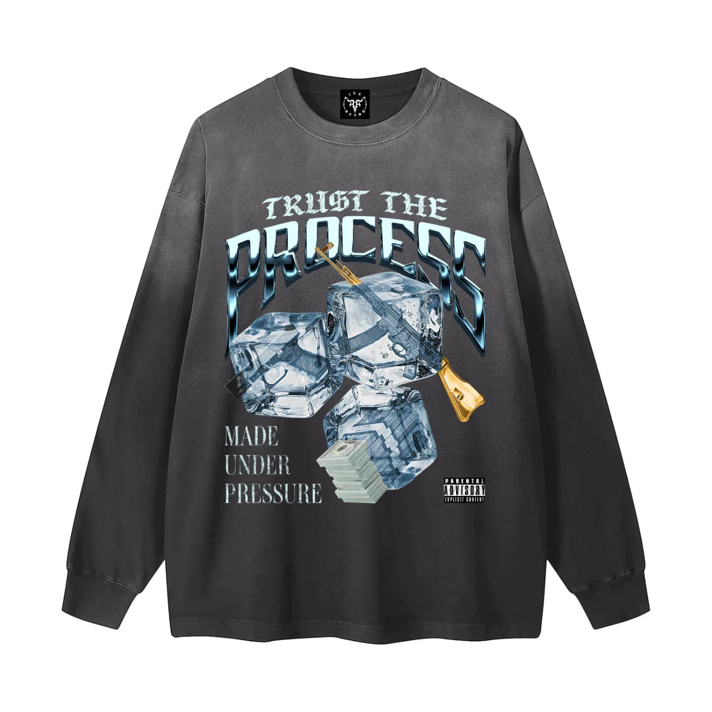 Trust The Process X RisenRetro Gradient Washed Long Sleeve T-Shirt