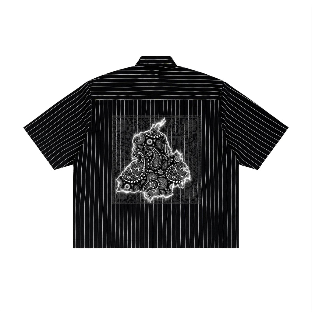 Panjab Bandana X RisenRetro Unisex Striped Boxy Button-Up Shirt