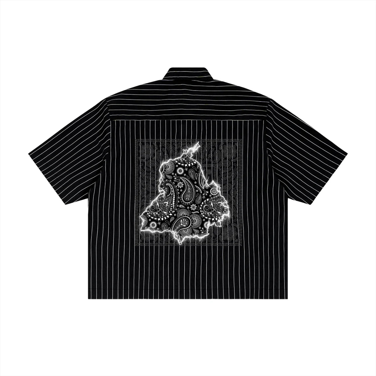 Panjab Bandana X RisenRetro Unisex Striped Boxy Button-Up Shirt