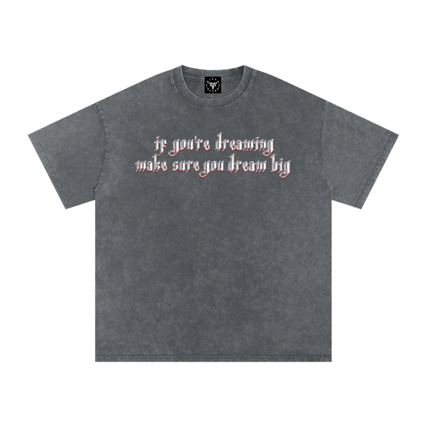 T-shirt oversize en coton délavé « Dream Big »