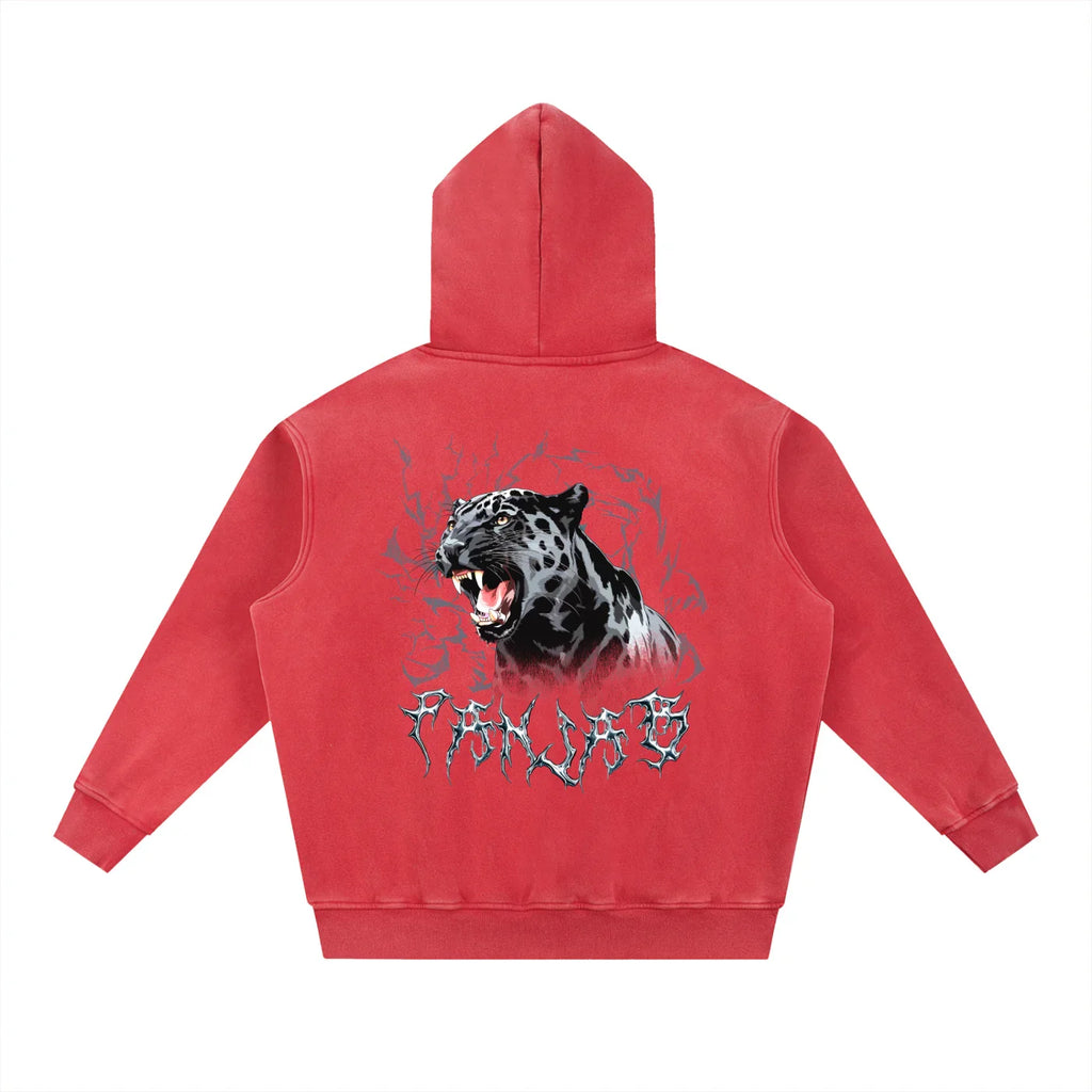 PANJAB X PANTHER Y2K x RisenRetro Snow Wash Fleece Oversize Hoodie
