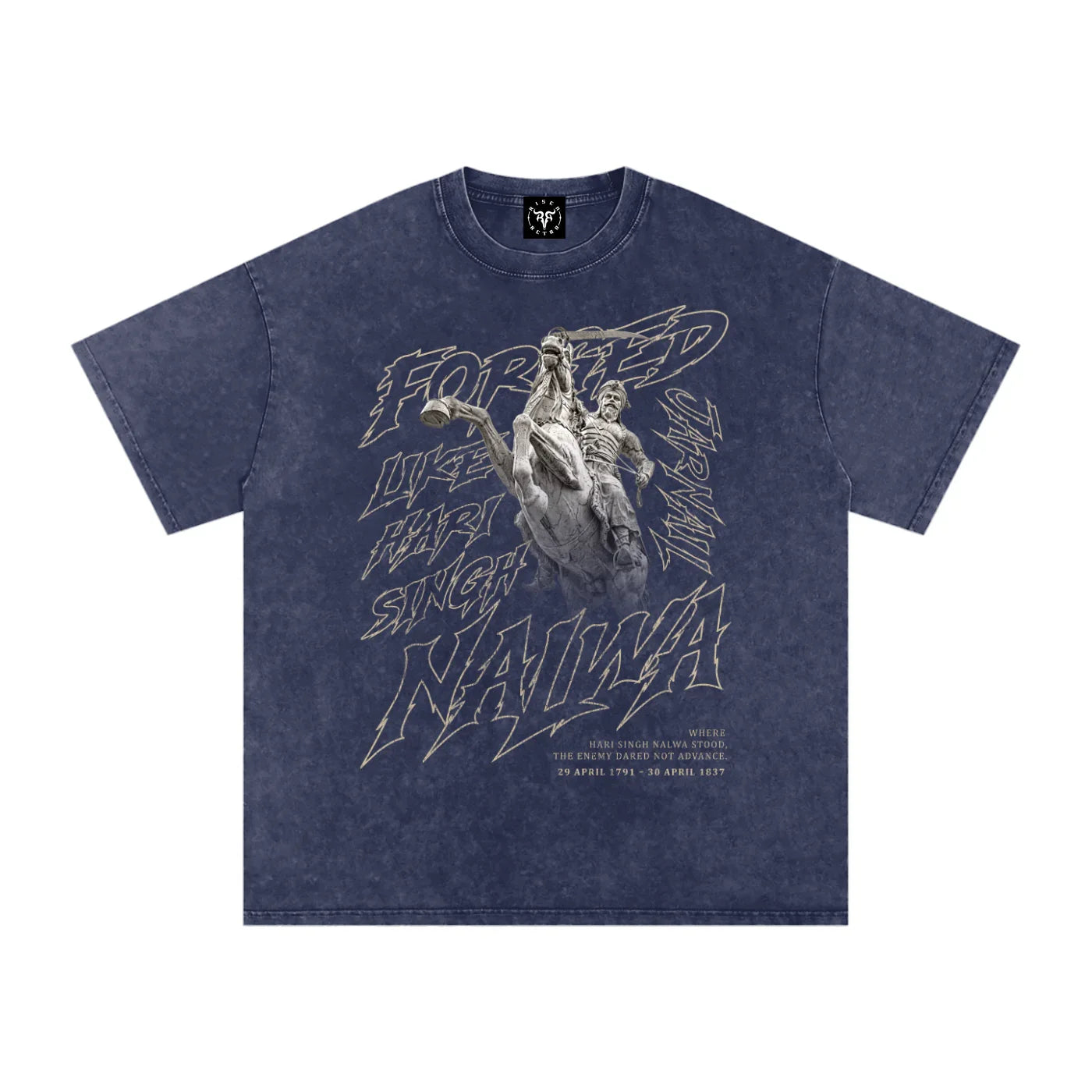 Forged Like Nalwa Snow Washed Oversized Cotton T-Shirt X RisenRetro