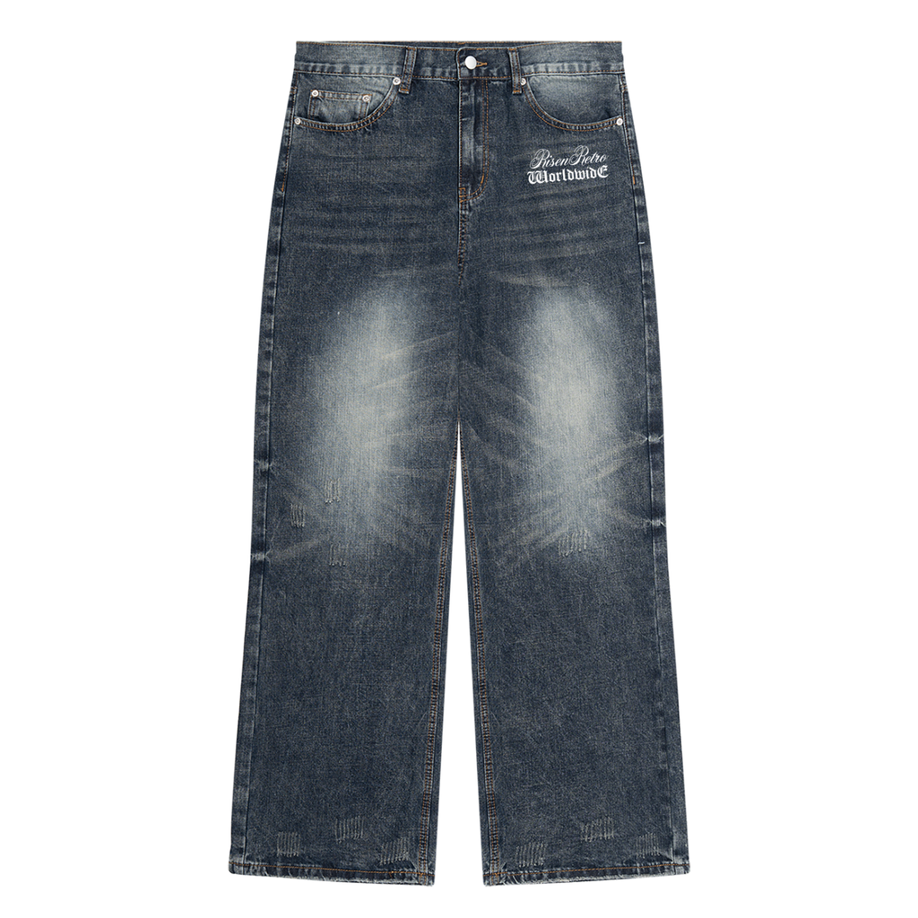 RISENRETRO | Men's Vintage Wash Denim Jeans