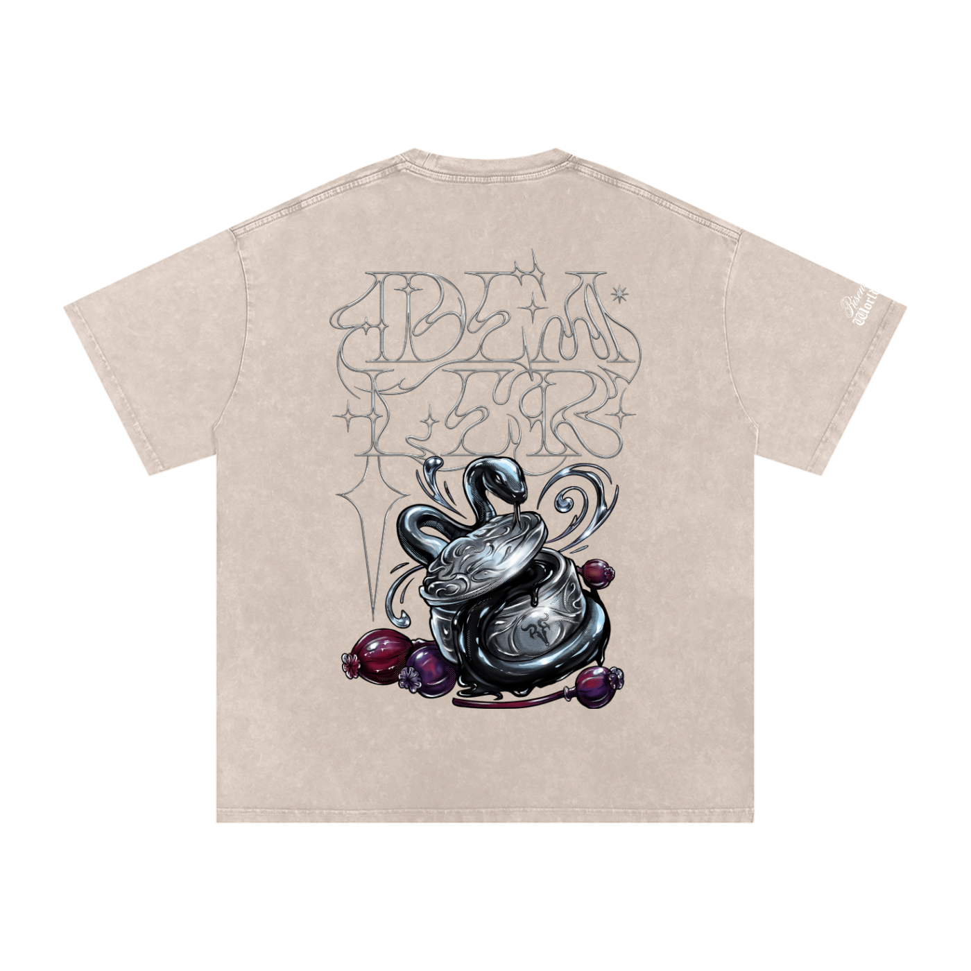 DEALER x RISEN RETRO Snow Washed Oversized Cotton T-Shirt