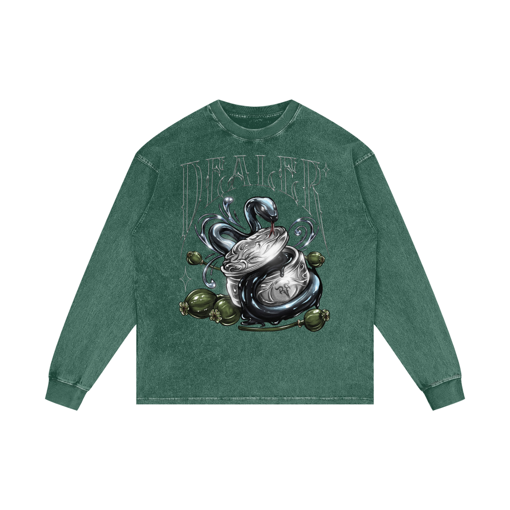 DEALER | RISENRETRO | Acid Wash Oversize Long Sleeve T-Shirt