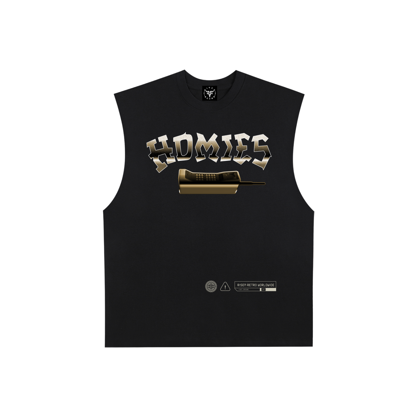 HOMIES 911 X Risen Retro Raw Edge Cotton Tank Top