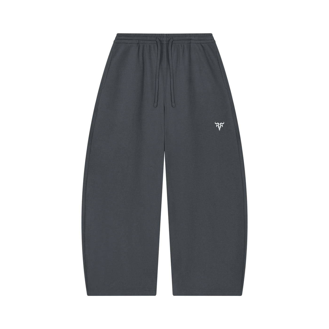 RISENRETRO x Unisex Waffle Barrel Leg Pants
