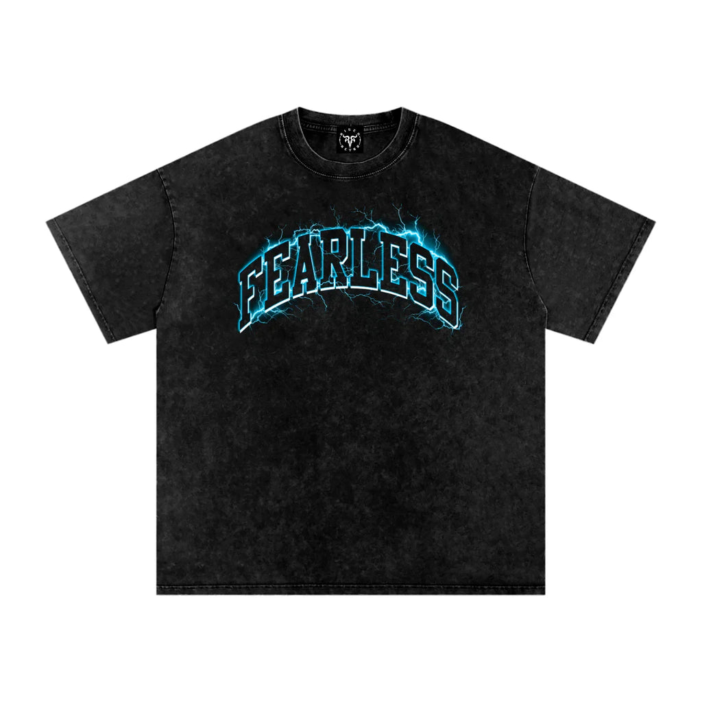 Fearless X Risen Retro Snow Washed Oversized Cotton T-Shirt