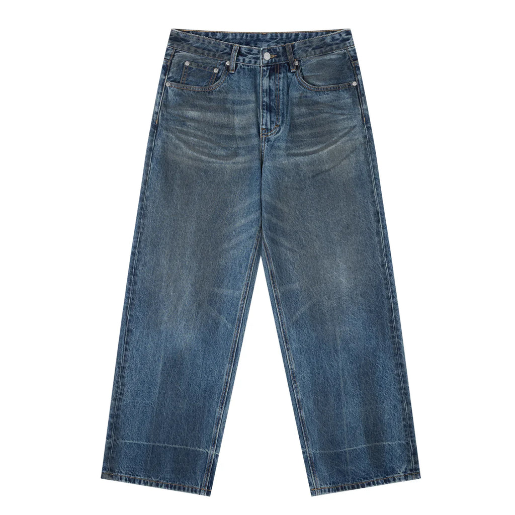 RisenRetro Vintage Wash Baggy Denim Jeans