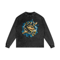 Don't Sleep on your Dreams X RisenRetro Acid Wash Oversize Long Sleeve T-Shirt