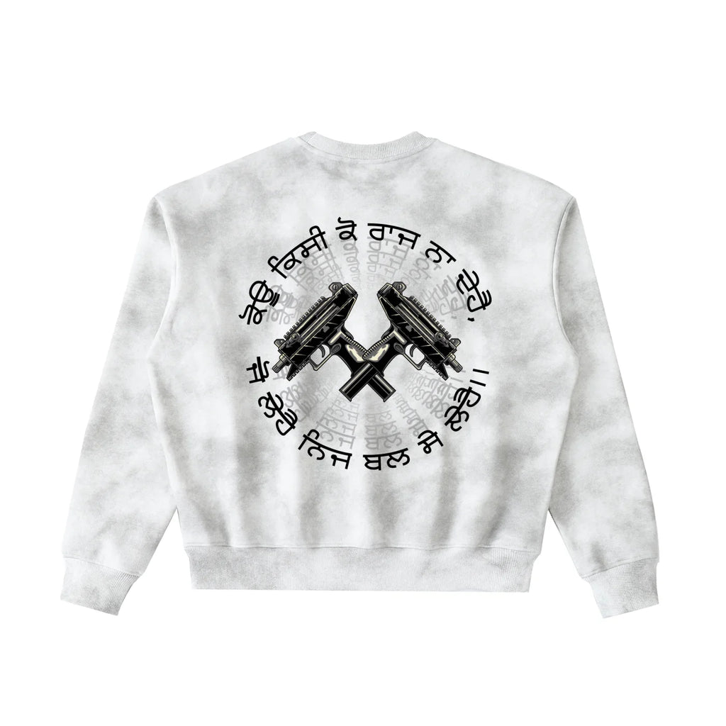 FORCE OF WILL Dirty Washed Boxy Fleeced Sweatshirt X RisenRetro