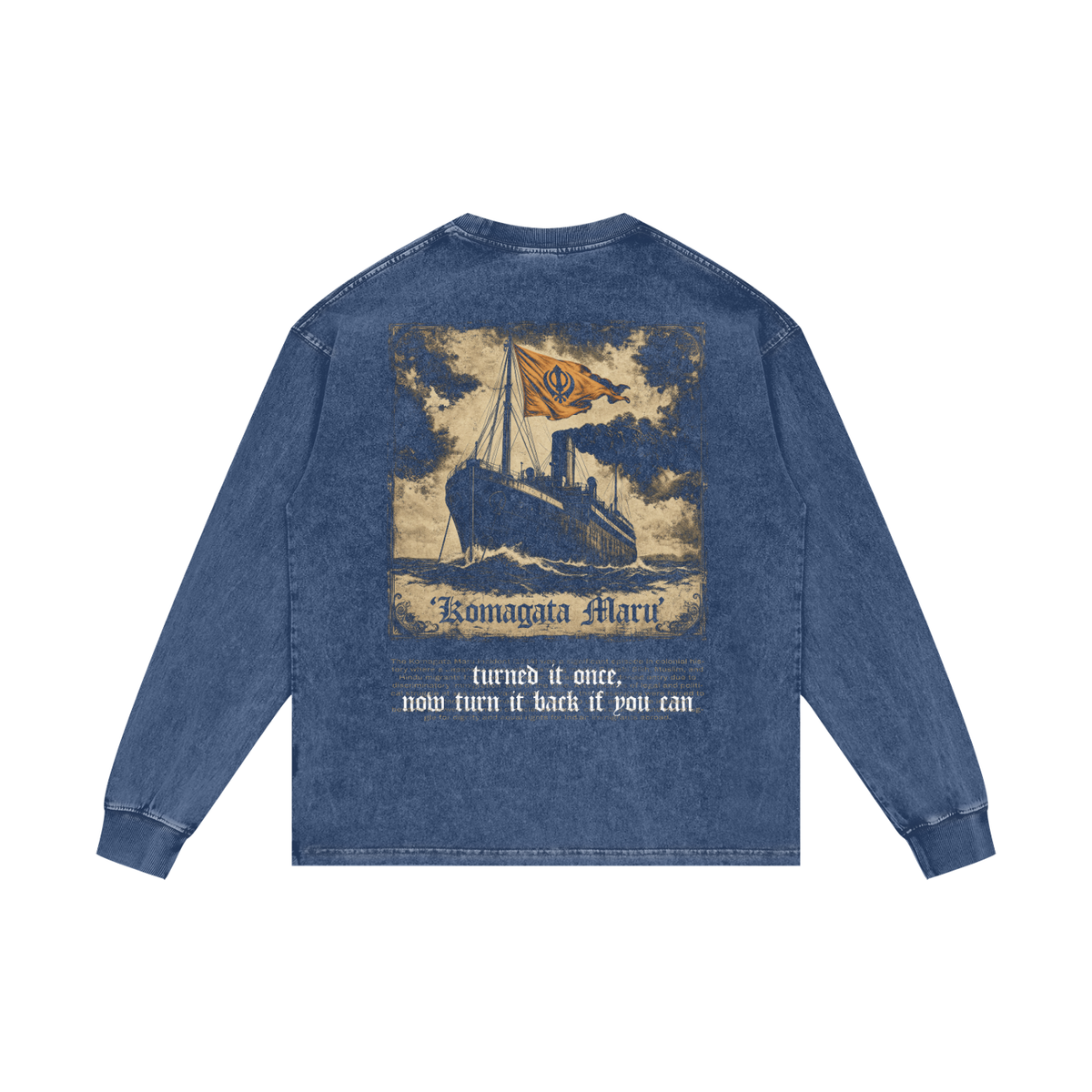 KOMAGATA MARU | RISENRETRO | Acid Wash Oversize Long Sleeve T-Shirt