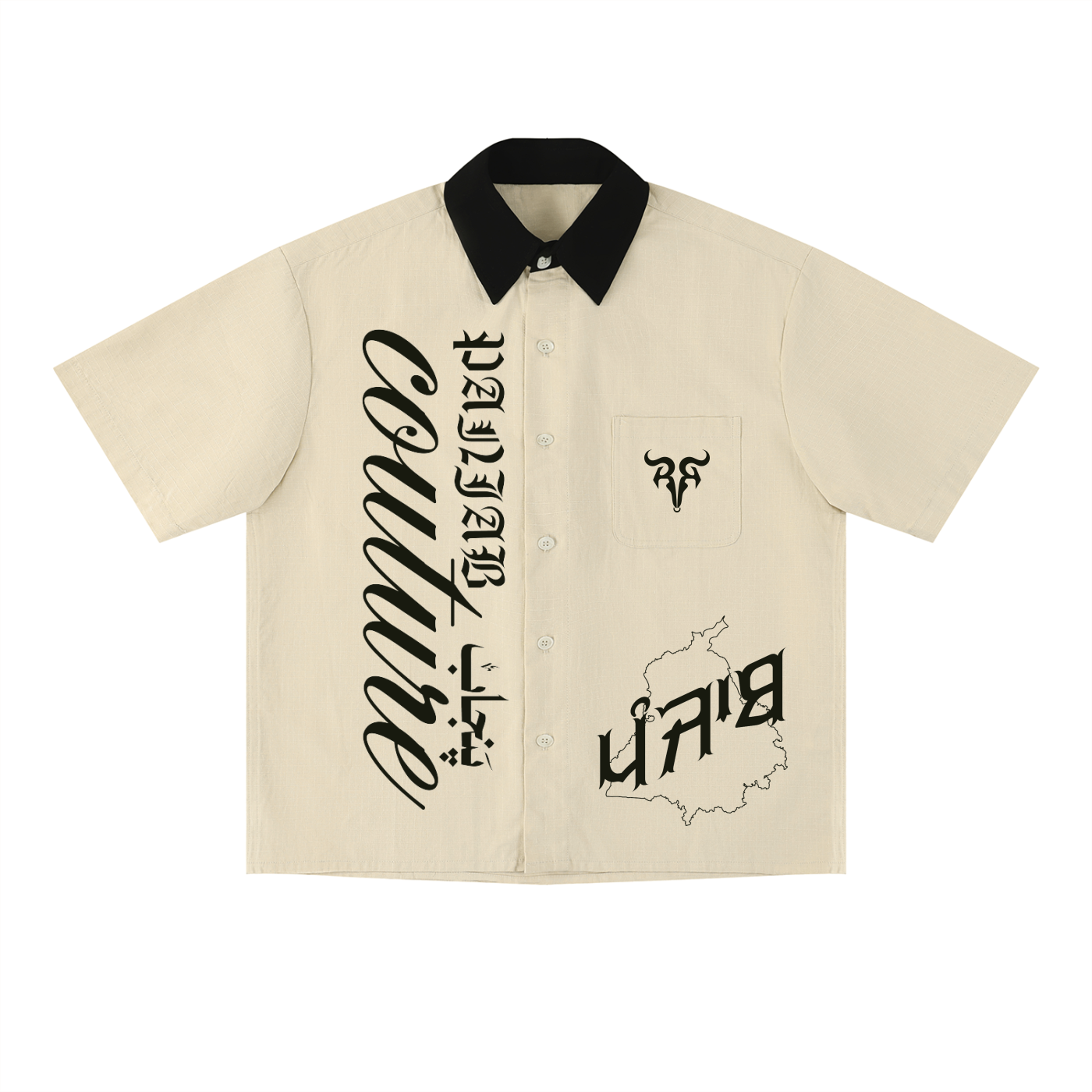 PANJAB COUTURE V2 X Risen Retro Unisex Color Block Short Sleeve Shirt