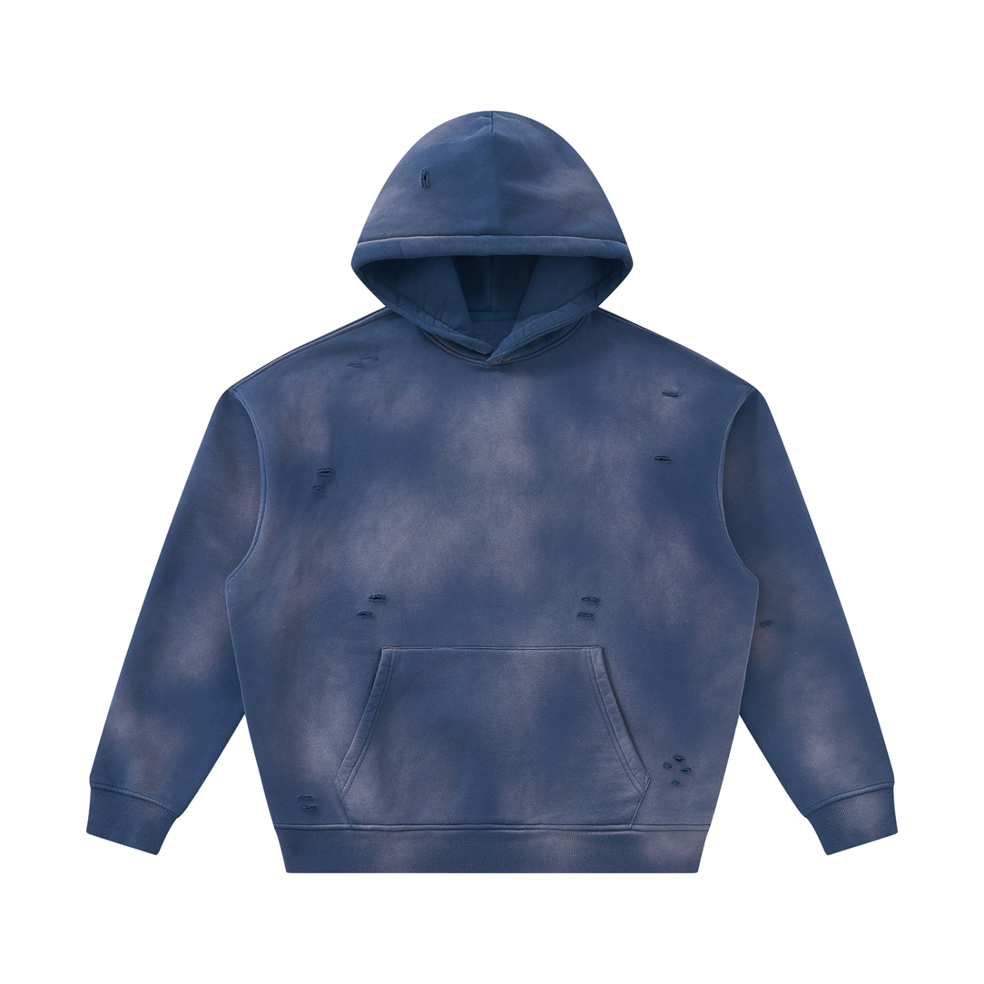 RISENRETRO® Sunfade Frayed Hoodie & Sweatpants Set