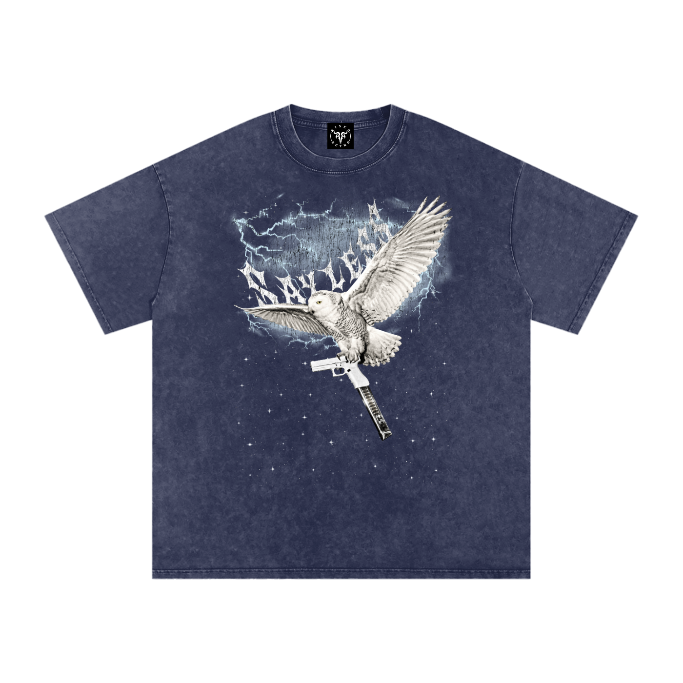SAYLESS  X Risen Retro Snow Washed Oversized Cotton T-Shirt