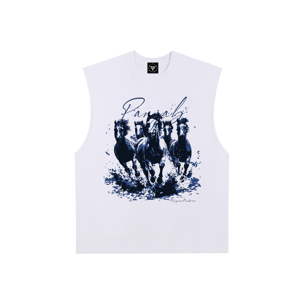 Panjab Polo Club | RisenRetro | Raw Edge Cotton Tank Top