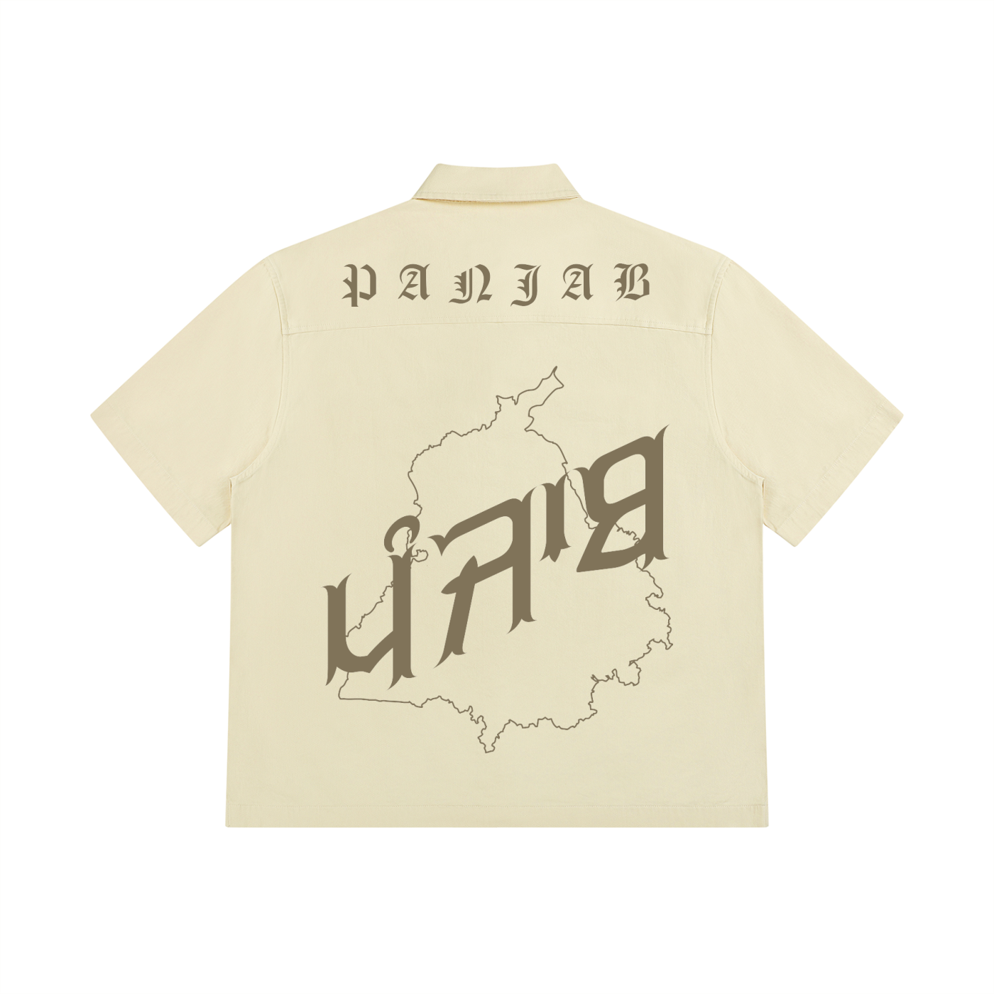 PANJAB COUTURE  X RisenRetro Unisex Boxy Patch Pocket Short Sleeve Shirt