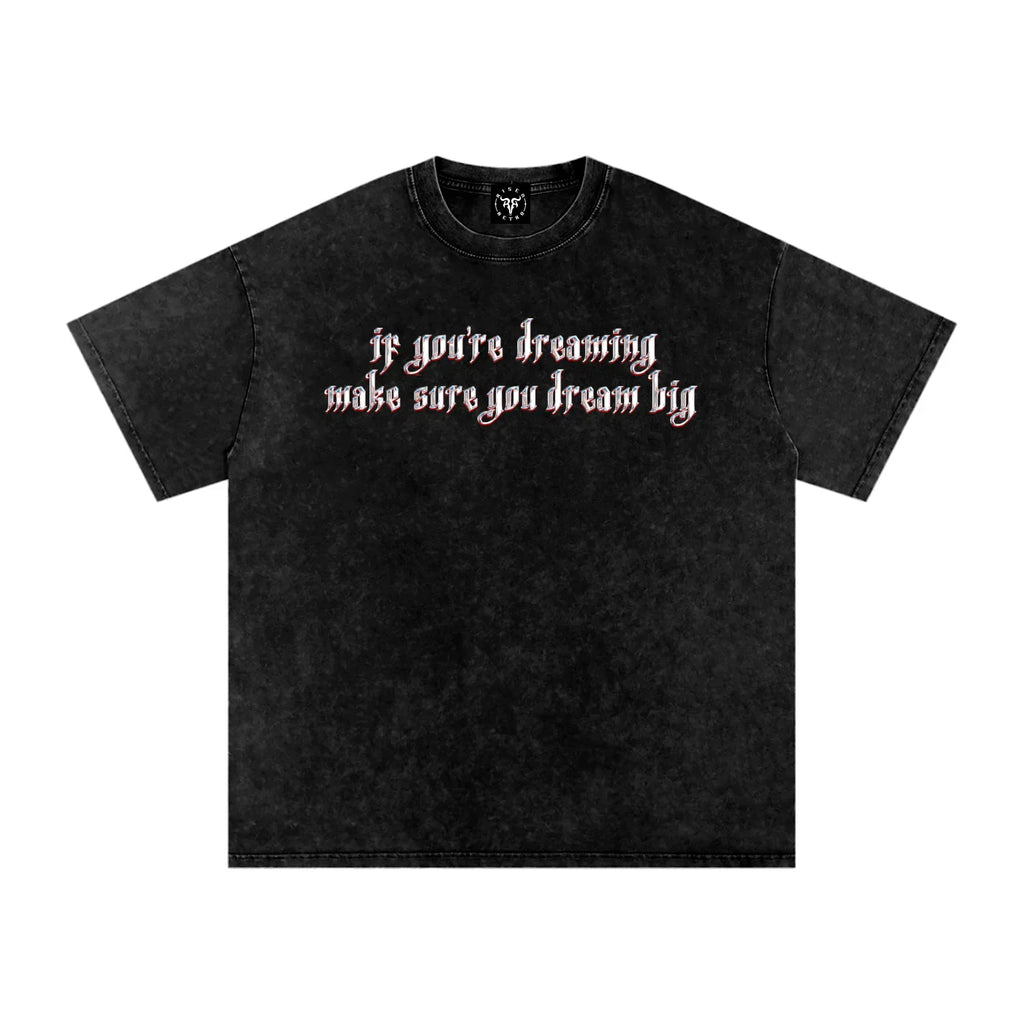 Dream Big Snow X RisenRetro Washed Oversized Cotton T-Shirt
