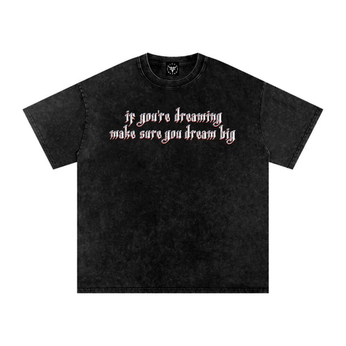 T-shirt oversize en coton délavé « Dream Big »