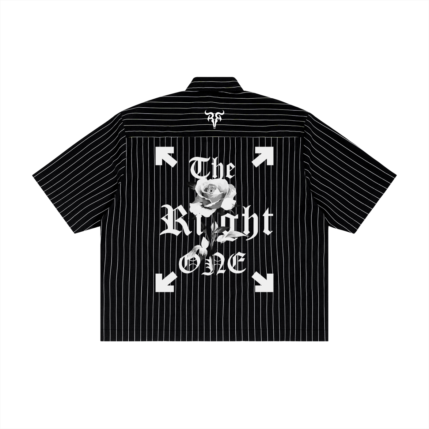 THE RIGHT ONE Unisex Striped Boxy Button-Up Shirt | RISENRETRO