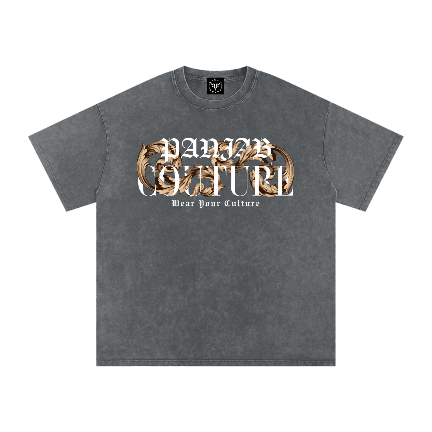 PANJAB COUTURE X RISEN RETRO Snow Washed Oversized Cotton T-Shirt