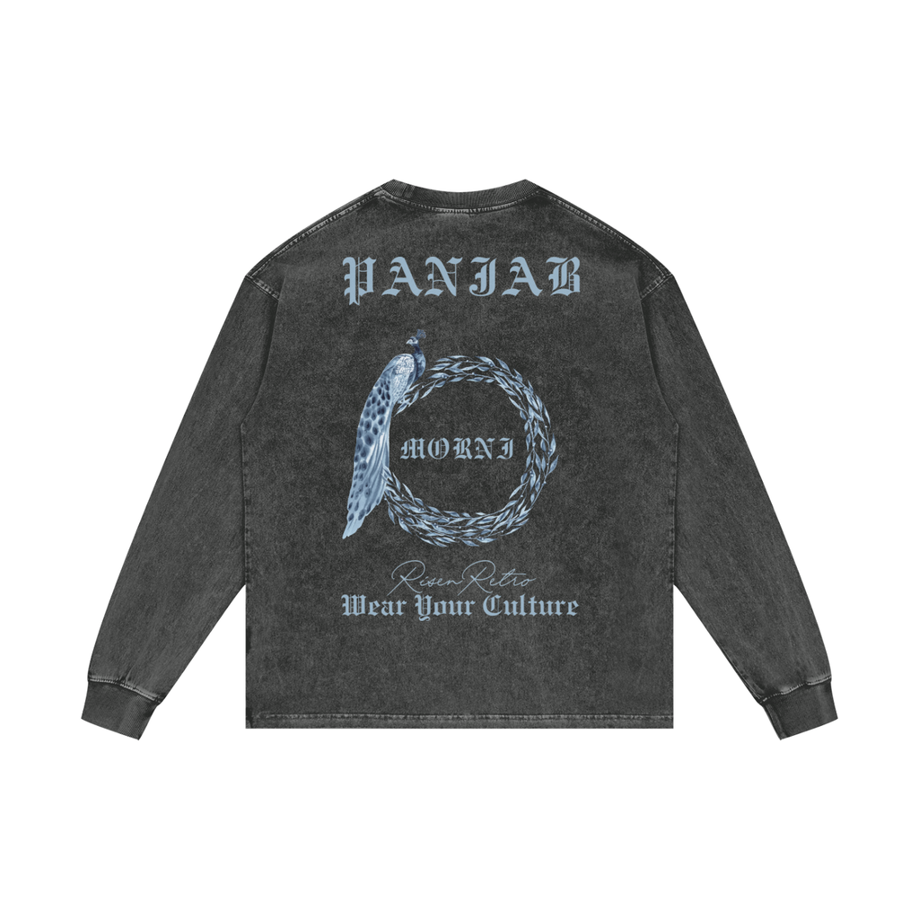 MORNI | RISENRETRO | Acid Wash Oversize Long Sleeve T-Shirt