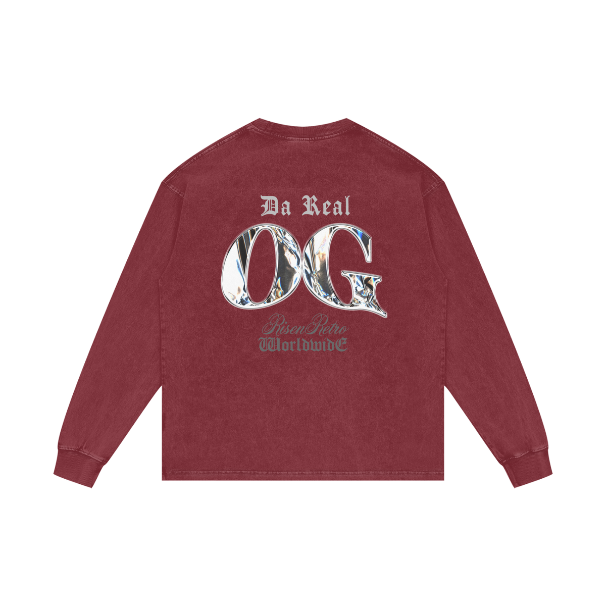 DA REAL OG | RISENRETRO | Acid Wash Oversize Long Sleeve T-Shirt