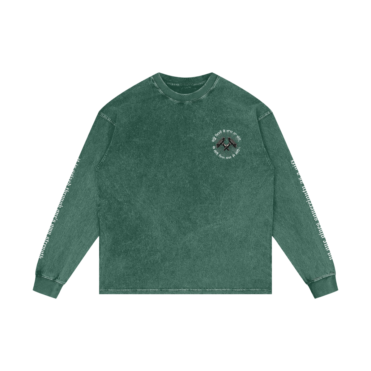 FORCE OF WILL | RISENRETRO | Acid Wash Oversize Long Sleeve T-Shirt