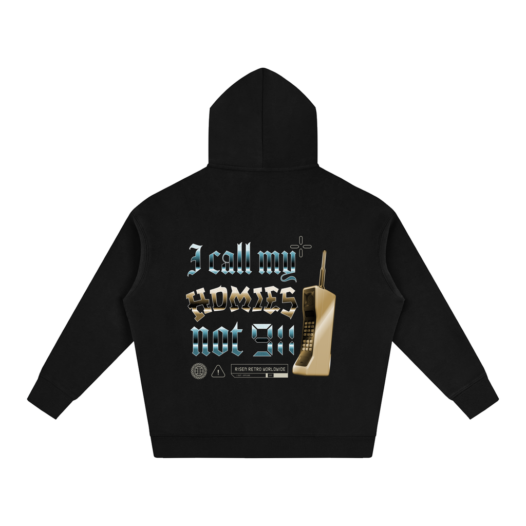 HOMIES 911 X RisenRetro Oversize Fleeced Hoodie