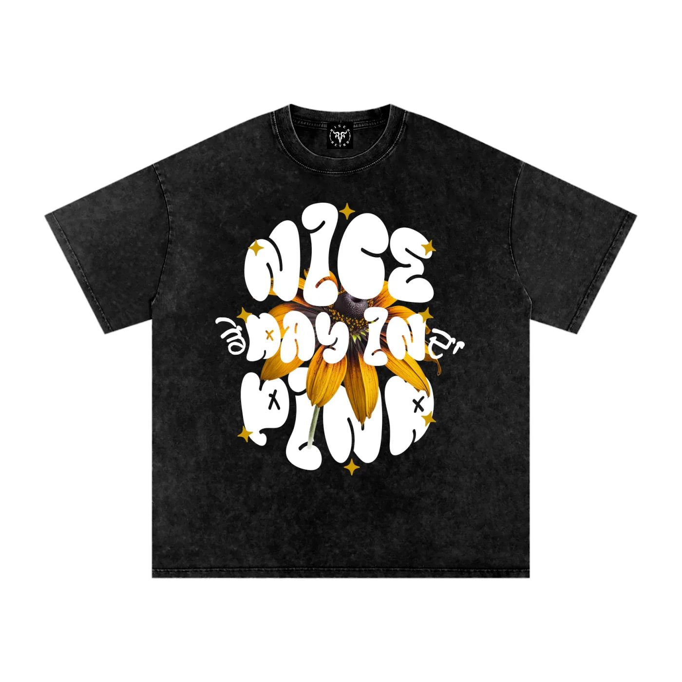 Nice Day In Da Pind X RisenRetro Washed Oversized Cotton T-Shirt