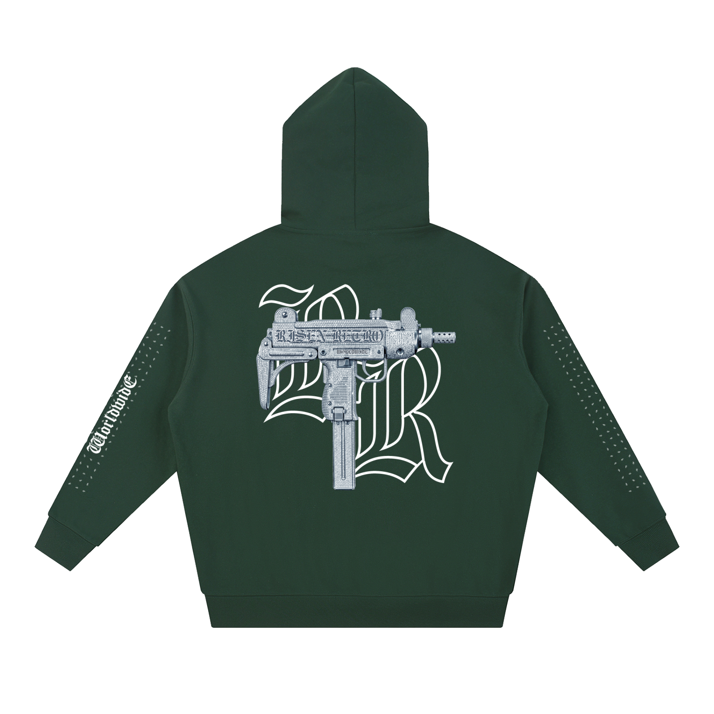 UZI ICEDOUT X DESIGNER X RisenRetro Essential Heavyweight Hoodie